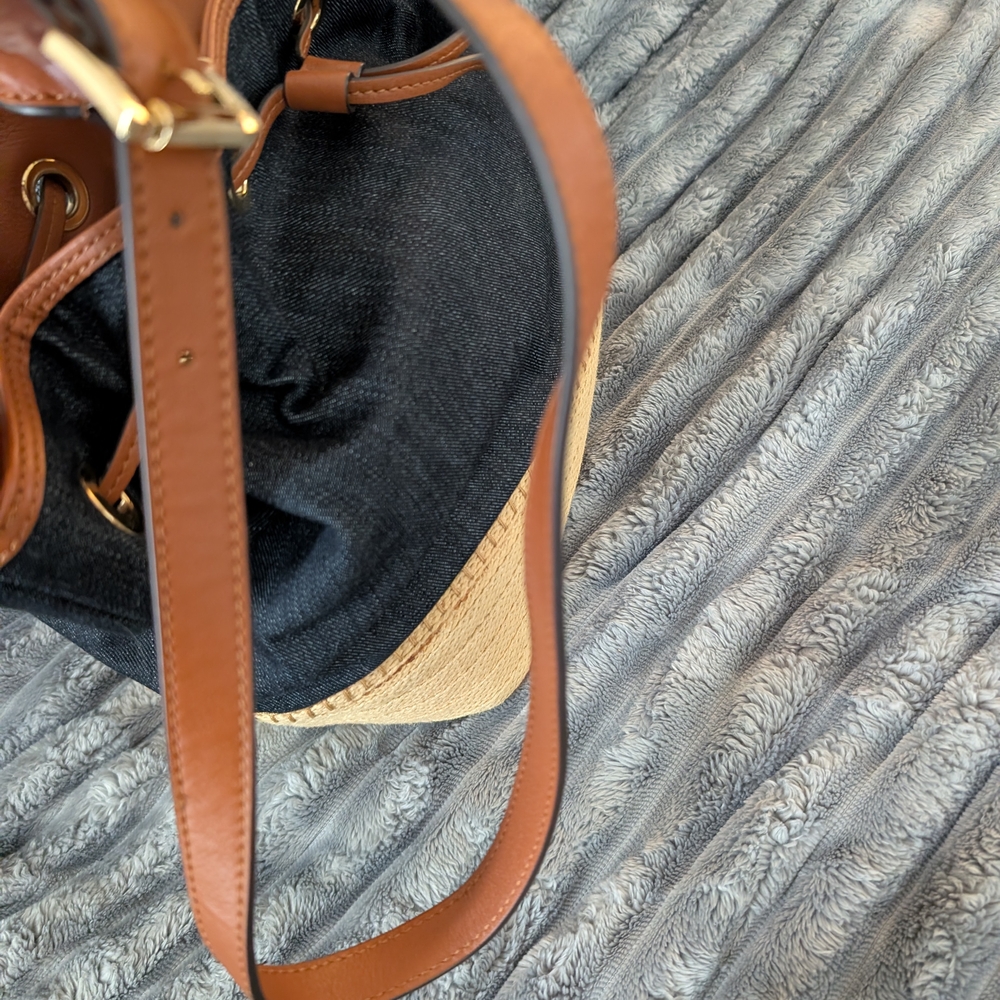 Michael Kors 'Marina' Denim Espadrille LG Shoulder Tote - Picture 5 of 8